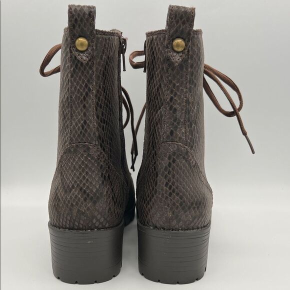 True Craft Raylee Brown Lace-Up Ankle Boots W8 - Picture 4 of 8